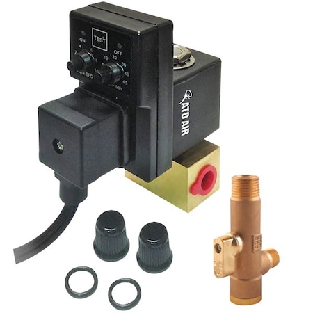 Atd Tools ATD 230V - 1/2-Inch Electric Air Compressor Drain with Strainer 7935